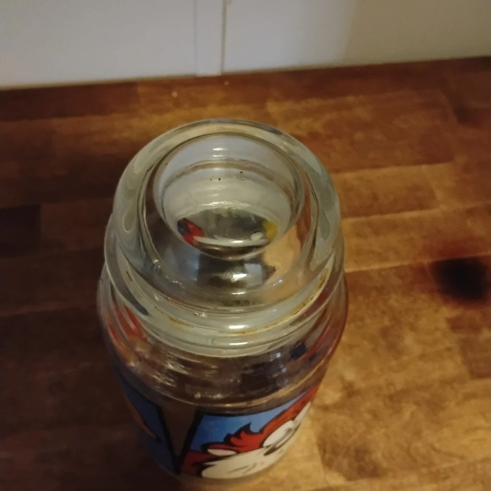 Anchor Hocking Vintage 90s Looney Tunes  Glass Jar with Lid